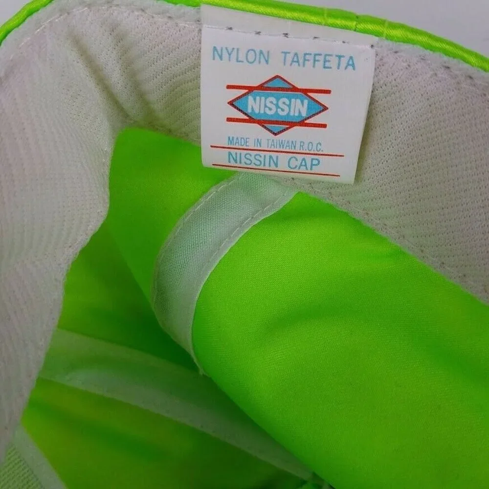 Super Force Cap Vintage 90s TV‎ Show Snapback Hat Neon Green Nylon Rope Glows
